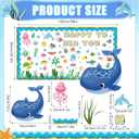 97 PCS Happy to Sea You Ocean Fish Bulletin Board Set Under The Sea Classroom Decorations Tropical Fish Cutouts Trim Strips for Summer Theme Party, Kids School Decor Ocean Themed Party Supplies