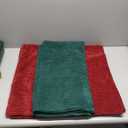 Christmas Decorative Pillow Covers 18x18, Set of 4 Soft Striped Corduroy Throw Pillow Cover for Holiday,  Pillow Cases Decor for Sofa Couch Cushion Living Room, Red Green