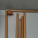 Wood Curtain Rods for Windows 48 to 84 Inch, Adjustable Decorative 1'' Heavy Duty Metal Curtain Rod with Modern Faux Wood Grain Finials, Rustic Farmhouse Bedroom Boho Drapery Pole (36''-88'' (1 Pack))