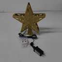 Christmas Tree Topper Lighted with 6 Projected Patterns, Christmas Star Tree Topper Built-in LED Rotating Lights, 3D Glitter Projector for Party Holiday Xmas Decorations Gifts (Gold)