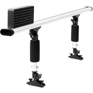 Kayak Trolling Motor Mount,Aluminum Outboard Motor Bracket Holder Kit for Fishing Kayak,Universal Scupper Holes & Track System,No Drill Installation,Rust-Proof & Adjustable