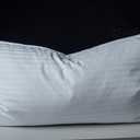 Goose Down Feather Soft Pillows One Pillow 100% Cotton Supportive Bed Pillow Stripe White Color King Size 20x36 inch (King (Pack of 1))