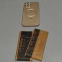 Magnetic Case for iPhone 12 Pro Max Case for Women, [Compatible with MagSafe] Matte Soft Metallic Design with Lens Protectors and 2 Screen Protectors for iPhone 12 Pro Max 6.7"-Champagne Gold