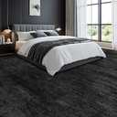 Washable Rug 9x12 Area Rugs for Living Room - Stain Resistant Non-Slip Backing Boho Rug for Bedroom,Durable & Ultra-Thin Vintage Large Area Rug(9x12,Black)