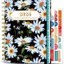 Ymumuda 2026 Planner, Daily Weekly and Monthly PlannerJan 2026 - Dec 2026, 8.4" x 6.3", 2026 Calendar Planner Book with Tabs, Spiral Notebook with Inner Pocket for Office Home School Supplies