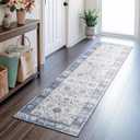 GRANNY SAYS Rug Runners for Hallways Non Slip, Washable Runner Rug for Kitchen Floor, Carpet Runner for Entryway, Laundry Room, Indoor, 2x8 Long Kitchen Rugs with Rubber Backing, Vintage Rug (Blue)