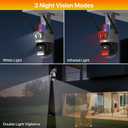4K Outdoor Wireless Security Camera, 9Mpx, 8X Zoom, Two-Way Audio, Motion Detection, Siren Light, Alexa Compatible (Black)