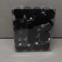 Velvet Christmas Ball Ornaments - 46pcs Flocked Christmas Tree Decorations Set Assorted Shatterproof Hanging Ornaments with Loop for Xmas Holiday Home Decor, 3 Sizes (Black)