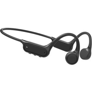 Bone Conduction Headphones, Open Ear IPX8 Waterproof Headsets Bluetooth 5.4 with Mic, Swimming Headphones 10H Playtime Wireless Earbuds for Sports, Running, Cycling (Black)