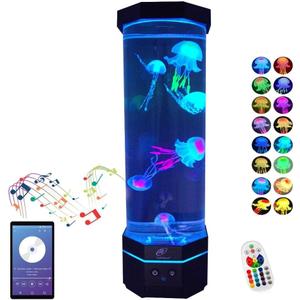 Lightahead LED Sensory Jellyfish Aquarium Lamp with Bluetooth Speaker and Color Changing Light Effects. Majestic and Standing Tall at 16 Inches! Large (16 Inches Tall) Lightahead LED Sensory Jellyfish Aquarium Lamp with Bluetooth Speaker and Color Changing Light Effects. Majestic and Standing Tall at 16 Inches! Large (16 Inches Tall)