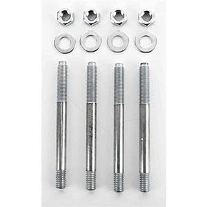 JEGS Carburetor Mounting Stud Kit | 3-3/4 “ Long | Includes 3 Studs, Washers, And Nuts | For Use With Dominator/4500 Series Carburetor And 2” Spacer