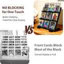 Wooden Trading Card Display Stand, Applicable to PSA/CSG/BGS/SGC Graded Cards, Ideal for Card Collection and Show