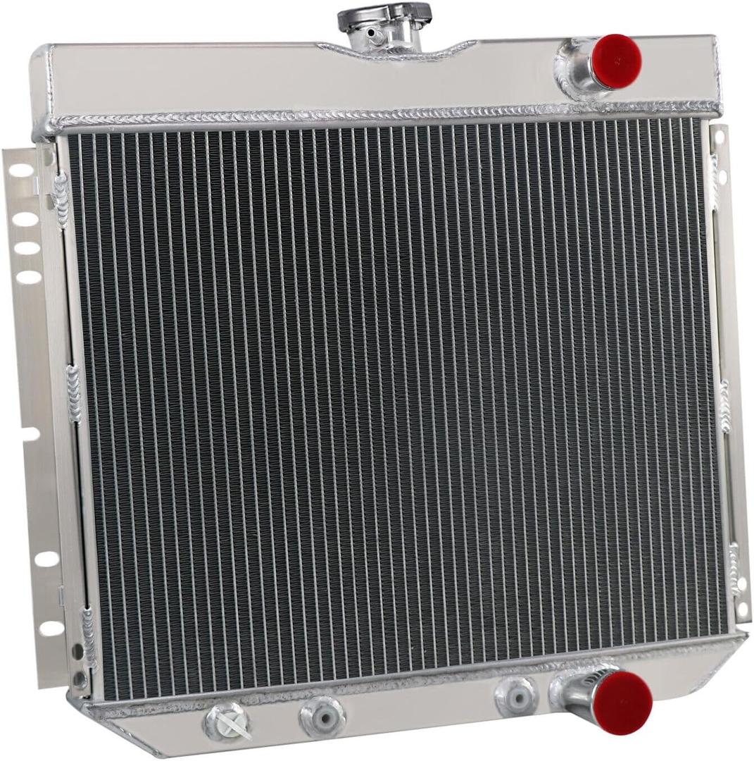 4 Row Aluminum Radiator Compatible With 1967-1969 1968 Ford Mustang,67-68 Mercury Cougar 4.7L 5.0L 20" Wide 67 68 69