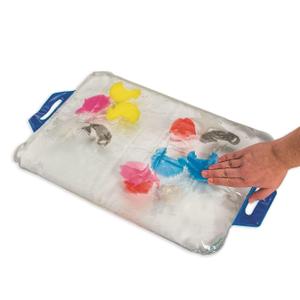 S&S Worldwide Soothing Sensory Pat Mat. Fill With Hot or Cold Water to Stimulate Senses and Relieve Stiff and Arthritic Hands. 16" x 22".