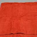 MIULEE Pack of 2 Red Corduroy Decorative Pillow Covers 18x18 Inch Soft Boho Striped Throw Pillow Covers Modern Farmhouse Home Decor for Sofa Living Room Couch Bed