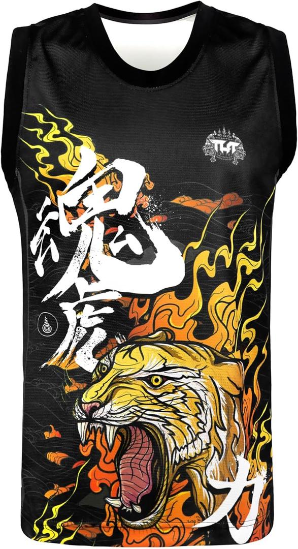 Tuff Sport Tank Top Muay Thai Boxing Vest Top Workout Shirt Sleeveless Gym Fitness Training (XL)
