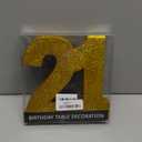 21st Birthday Decorations for Men and Women,21st Anniversary Decorations,Gold Glitter 21st Birthday Party Centerpieces for Table Decorations,21 Table Topper Decor