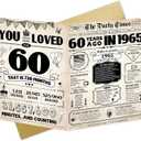 3 x Giant 60th Birthday Gift Cards for Women Man Large sixty Birthday Card Happy 60th Birthday Party Decorations Best 60 Year Old Birthday Gifts Ideas