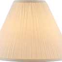 Aspen Creative 33191, Transitional Hardback Empire Shaped Mushroom Pleated Pleated White Spider Shade, 6" Top x 16" Bottom x 12" Slant