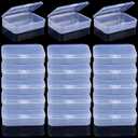 Clear Plastic Playing Card Boxes Snaps Closed Poker Gaming Playing Card Deck Cases Holder Plastic Storage Box Clear Trading Card Box Card Storage Organizer for Bank Business Card (18Pcs)