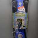 Geospace Winter Fun Ski Skate, Foldable Snow Scooter, Ski Skooter, Snow Sled, and Kids Snowboard with LED Light  Multi-Purpose Portable Sandboard, Snow Skate, and Kids/Teenager Sled for All Ages (Blue)