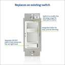 Leviton SureSlide Dimmer Switch for Dimmable LED, Halogen and Incandescent Bulbs, 6674-P0W, White