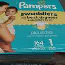 Pampers Swaddlers Diapers, Size 1 (8-14 lbs), 164 Count, Absorbent, Keeps Baby Dry and Comfortable, Skin Safe Disposable Baby Diaper