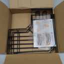 Adhesive Shower Caddy, 2 Pack Corner Bath Organizer, Rustproof Stainless Steel Shower Shelves with Large Capacity, No Drilling Shelves for Bathroom Storage, Home, Kitchen Dcor (Black)