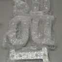 TEHIBIEN Marquee Light Up Letters, Glitter Silver LED Letter Lights Battery Powered Alphabet Letter Sign for Night Light Wedding Birthday Party Cafe Bar Decoration Girls Room Decor - D,D,I,O,S 5 Pack