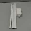 Curtain Rods No Drilling for Windows 30 to 45 Inches,5/8 Inch Diameter No Drill Small Curtain Rod Set with 3M Adhesive Brackets,Not Suitable for Painted Walls, White