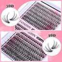 DIY Lash Extension Kit Natural Lash Clusters 30D+40D Mix 9-16 mm D lndividual Lashes Lash Remover 280 pcs Wispy Eyelash Extension Kit with Lash Bond and Seal and Lash Tweezers by FANXITON