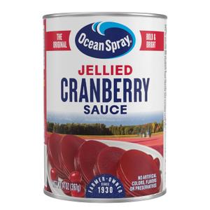 Ocean Spray Jellied Cranberry Sauce, Canned Side Dish, 14 Oz Can (Pack of 1)