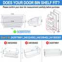 UPGRADED 242079701 Refrigerator Door Shelf Bin Replacement FGHD2368TF8 | 242011501 242011504 Frigidaire Door Shelf Replacement Parts,242079701 Door Gallon Bin FFHB2750TS GHD2369TF Fridge Shelves
