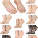 10 Pairs Womens Lace Ankle Socks Non Slip Low Cut and No Show Lace Socks Sets for Loafers Flats (One Size Short, Classic)