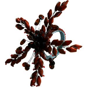 Napkin Rings Set of 12 for Dining Table Decoration Parties Everyday Metal Napkin Holder Leaf Wine (Pack of 12)