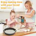 6 Inch Cake Pan - 3PCS Nonstick Round Cake Pans with 100 PCS Parchment Paper, Carbon Steel Smash Cake Baking Pans with Handle, Dishwasher Safe