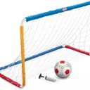 Little Tikes Easy Score Soccer Set Game Outdoor Toys for Backyard Fun Summer Play - Goal with Net, Soccer Ball, and Pump Included - Lawn Activities for Kids, Toddlers, Boys Girls Ages 2+