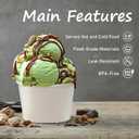 ESSENTIAL Paper Ice Cream Cups, 50pcs 8oz Disposable Dessert Bowls for Hot or Cold Food, Lids Not Included, Paper Snack Containers for Sundae, Frozen Yogurt, Soup (White), 50 count without Lids
