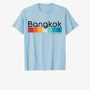 Vintage Bangkok Thailand 1980s Retro Design T-shirt T-Shirt Men L Blue
