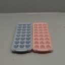 2 Pack Heart-Shaped Ice Cube Trays with lid and bin - 48 Holes Silicone Mini Heart Ice Cube Tray, BPA Free and Dishwasher Safe, Fun Shape Ice Cube Mold, Easy to Remove