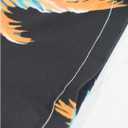 GORGLITTER Men's Patchwork Print Button Front Short Sleeve Collar Shirt and Drawstring Waist Shorts Set with Pocket (Black, L)