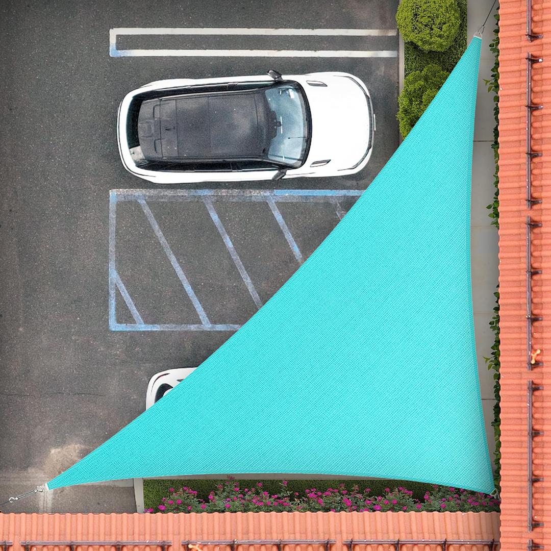 Royal Shade 18' x 18' x 25.5' Turquoise Right Triangle Sun Shade Sail RS-SLT, 95% UV Blockage, 200GSM Commercial Standard Heavy Duty, Water & Air Permeable Canopy Mesh for Patio (Make Custom Sizes)