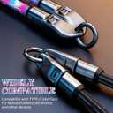 2 x C to C 240W Charging Cable with Wearable Bracelet Design,5A Fast Charging Phone Lanyard,Portable USB-C Charging Cable Phone Lanyard,Travel Essentials for Smartphones,Tablets,Laptops (Black)