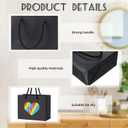 Yexiya 24 Pcs Black Mini Gift Bags with Handle Gift Card Bags Bulk Extra Small Paper Party Favor Boxes Tiny for Christmas Wedding Baby Shower Birthday Wrapping Supplies, 4.7 x 3.9 x 2.3 Inch