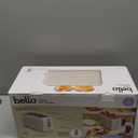 bella 4 Slice Slim Toaster, Fitsanywhere™ Kitchenware, 6 Setting Shade Control with Reheat & Cancel Buttons, Fits Sourdough, 10” Long Slot, Anti Jam & Auto Shutoff, 900 Watt, Oat milk