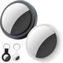 2-Pack Air Tracker Tags Compatible with Apple Find My (iOS Only), Bluetooth Tracker, Smart Keys Finder and Item Locator with Waterproof Case for Wallet Luggage Backpack (Android Need Download App)
