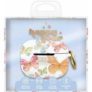 Happy Gear Silicone AirPods Pro Case Cover – Protective Shockproof & Dustproof AirPod Cover Case with Keychain - Printed Designs Compatible with AirPods Pro