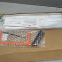 Ceiling Curtain Track, Curtain Track with Roller Hooks, 9ft - 12ft Ceiling Mounted Rail Set for Room Divider, White
