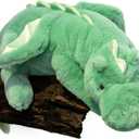 40In 2Lb Weighted Stuffed Animals, Cute Plush Dragon, Weighted Stuff Dinosaur Toy for Kids Adult Gift or Decoration (Green)
