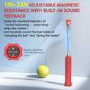 Tennis Power Trainer with Magnetic Resistance, MOOJAY Swing Trainer Sound Feedback for Correct Technique PP Handle, Suitable for Beginners & Pros Training, Fitness, and Professional Use